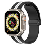 Dây đồng hồ silicone hai màu khóa nam châm, Dành cho Apple Watch Ultra 49mm, Dành cho Apple Watch Series 8&7 45mm, Dành cho Apple Watch Series 8&7 41mm