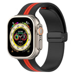 Dây đồng hồ silicone hai màu khóa nam châm, Dành cho Apple Watch Ultra 49mm, Dành cho Apple Watch Series 8&7 45mm, Dành cho Apple Watch Series 8&7 41mm