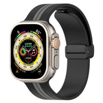 Dây đồng hồ silicone hai màu khóa nam châm, Dành cho Apple Watch Ultra 49mm, Dành cho Apple Watch Series 8&7 45mm, Dành cho Apple Watch Series 8&7 41mm