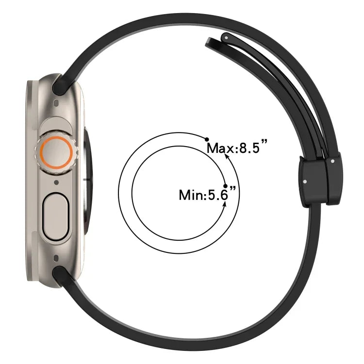 Dây đồng hồ silicone hai màu khóa nam châm, Dành cho Apple Watch Ultra 49mm, Dành cho Apple Watch Series 8&7 45mm, Dành cho Apple Watch Series 8&7 41mm
