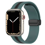 Dây đồng hồ silicone hai màu khóa nam châm, Dành cho Apple Watch Ultra 49mm, Dành cho Apple Watch Series 8&7 45mm, Dành cho Apple Watch Series 8&7 41mm