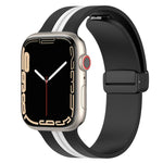 Dây đồng hồ silicone hai màu khóa nam châm, Dành cho Apple Watch Ultra 49mm, Dành cho Apple Watch Series 8&7 45mm, Dành cho Apple Watch Series 8&7 41mm