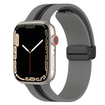 Dây đồng hồ silicone hai màu khóa nam châm, Dành cho Apple Watch Ultra 49mm, Dành cho Apple Watch Series 8&7 45mm, Dành cho Apple Watch Series 8&7 41mm