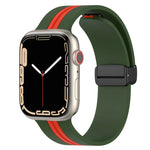 Dây đồng hồ silicone hai màu khóa nam châm, Dành cho Apple Watch Ultra 49mm, Dành cho Apple Watch Series 8&7 45mm, Dành cho Apple Watch Series 8&7 41mm