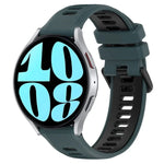 Dây đồng hồ silicone thể thao hai màu 20mm, cho Samsung Galaxy Watch 6 40mm, cho Samsung Galaxy Watch 6 Classic 43mm