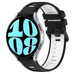 Dây đồng hồ silicone thể thao hai màu 20mm, cho Samsung Galaxy Watch 6 40mm, cho Samsung Galaxy Watch 6 Classic 43mm