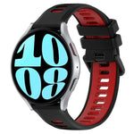 Dây đồng hồ silicone thể thao hai màu 20mm, cho Samsung Galaxy Watch 6 40mm, cho Samsung Galaxy Watch 6 Classic 43mm