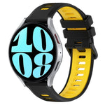 Dây đồng hồ silicone thể thao hai màu 20mm, cho Samsung Galaxy Watch 6 40mm, cho Samsung Galaxy Watch 6 Classic 43mm