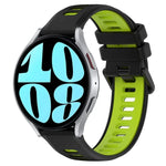 Dây đồng hồ silicone thể thao hai màu 20mm, cho Samsung Galaxy Watch 6 40mm, cho Samsung Galaxy Watch 6 Classic 43mm