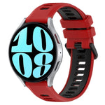 Dây đồng hồ silicone thể thao hai màu 20mm, cho Samsung Galaxy Watch 6 40mm, cho Samsung Galaxy Watch 6 Classic 43mm