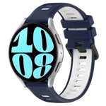 Dây đồng hồ silicone thể thao hai màu 20mm, cho Samsung Galaxy Watch 6 40mm, cho Samsung Galaxy Watch 6 Classic 43mm