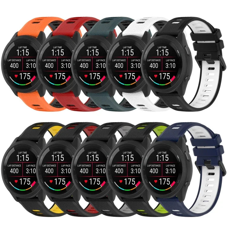 Dây đồng hồ silicone thể thao hai màu 20mm, cho Samsung Galaxy Watch 6 40mm, cho Samsung Galaxy Watch 6 Classic 43mm