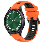 Dây đồng hồ silicone thể thao hai màu 20mm, cho Samsung Galaxy Watch 6 40mm, cho Samsung Galaxy Watch 6 Classic 43mm