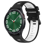 Dây đồng hồ silicone thể thao hai màu 20mm, cho Samsung Galaxy Watch 6 40mm, cho Samsung Galaxy Watch 6 Classic 43mm