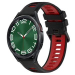 Dây đồng hồ silicone thể thao hai màu 20mm, cho Samsung Galaxy Watch 6 40mm, cho Samsung Galaxy Watch 6 Classic 43mm