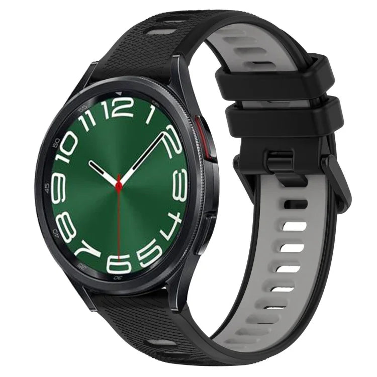 Dây đồng hồ silicone thể thao hai màu 20mm, cho Samsung Galaxy Watch 6 40mm, cho Samsung Galaxy Watch 6 Classic 43mm