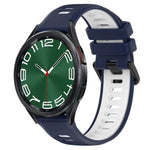 Dây đồng hồ silicone thể thao hai màu 20mm, cho Samsung Galaxy Watch 6 40mm, cho Samsung Galaxy Watch 6 Classic 43mm