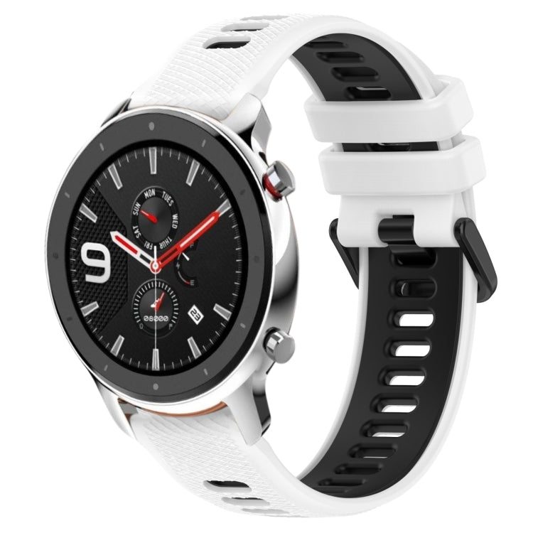 22MM Sports Two-Color Silicone Watch Band, For Amazfit GTR 4, For Amazfit GTR 4 Pro, For Amazfit GTR 3, For Amazfit GTR 3 Pro