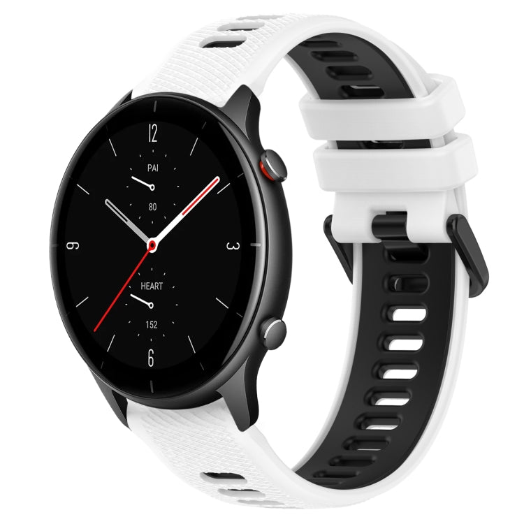 22MM Sports Two-Color Silicone Watch Band, For Amazfit GTR 2e, For Amazfit GTR 2, For Amazfit 3, For Amazfit GTR 47mm