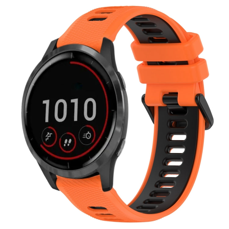 22mm Sports Two-Color Silicone Watch Band, For Garmin Vivoactive 4