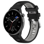 Dây đồng hồ silicone thể thao hai màu khóa thép 20mm, cho Samsung Galaxy Watch 6 40mm, cho Samsung Galaxy Watch 6 Classic 43mm
