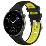 Dây đồng hồ silicone thể thao hai màu khóa thép 20mm, cho Samsung Galaxy Watch 6 40mm, cho Samsung Galaxy Watch 6 Classic 43mm