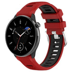 Dây đồng hồ silicone thể thao hai màu khóa thép 20mm, cho Samsung Galaxy Watch 6 40mm, cho Samsung Galaxy Watch 6 Classic 43mm