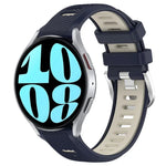 Dây đồng hồ silicone thể thao hai màu khóa thép 20mm, cho Samsung Galaxy Watch 6 40mm, cho Samsung Galaxy Watch 6 Classic 43mm