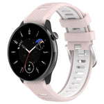 Dây đồng hồ silicone thể thao hai màu khóa thép 20mm, cho Samsung Galaxy Watch 6 40mm, cho Samsung Galaxy Watch 6 Classic 43mm