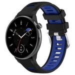 Dây đồng hồ silicone thể thao hai màu khóa thép 20mm, cho Samsung Galaxy Watch 6 40mm, cho Samsung Galaxy Watch 6 Classic 43mm