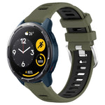 22mm Sports Two-Color Steel Buckle Silicone Watch Band, For Xiaomi Haylou RT2 LS10, For  Xiaomi Haylou RS4 LS12