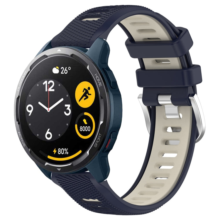 22mm Sports Two-Color Steel Buckle Silicone Watch Band, For Xiaomi Haylou RT2 LS10, For  Xiaomi Haylou RS4 LS12