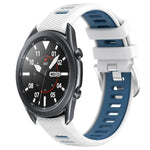 Dây đồng hồ silicone khóa thép thể thao hai màu 22mm, Dành cho Samsung Galaxy Watch3 45mm, Dành cho Samsung Galaxy Watch 46mm, Dành cho Samsung Gear S3 Classic, Dành cho Samsung Gear S3 Frontier