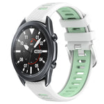 Dây đồng hồ silicone khóa thép thể thao hai màu 22mm, Dành cho Samsung Galaxy Watch3 45mm, Dành cho Samsung Galaxy Watch 46mm, Dành cho Samsung Gear S3 Classic, Dành cho Samsung Gear S3 Frontier