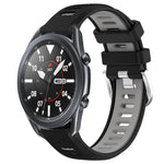 Dây đồng hồ silicone khóa thép thể thao hai màu 22mm, Dành cho Samsung Galaxy Watch3 45mm, Dành cho Samsung Galaxy Watch 46mm, Dành cho Samsung Gear S3 Classic, Dành cho Samsung Gear S3 Frontier