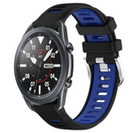 Dây đồng hồ silicone khóa thép thể thao hai màu 22mm, Dành cho Samsung Galaxy Watch3 45mm, Dành cho Samsung Galaxy Watch 46mm, Dành cho Samsung Gear S3 Classic, Dành cho Samsung Gear S3 Frontier
