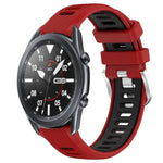 Dây đồng hồ silicone khóa thép thể thao hai màu 22mm, Dành cho Samsung Galaxy Watch3 45mm, Dành cho Samsung Galaxy Watch 46mm, Dành cho Samsung Gear S3 Classic, Dành cho Samsung Gear S3 Frontier