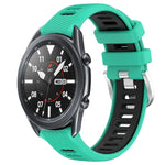 Dây đồng hồ silicone khóa thép thể thao hai màu 22mm, Dành cho Samsung Galaxy Watch3 45mm, Dành cho Samsung Galaxy Watch 46mm, Dành cho Samsung Gear S3 Classic, Dành cho Samsung Gear S3 Frontier