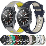 Dây đồng hồ silicone khóa thép thể thao hai màu 22mm, Dành cho Samsung Galaxy Watch3 45mm, Dành cho Samsung Galaxy Watch 46mm, Dành cho Samsung Gear S3 Classic, Dành cho Samsung Gear S3 Frontier