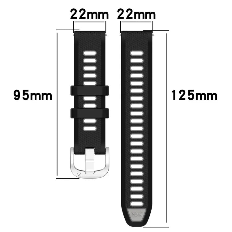 Dây đồng hồ silicone khóa thép thể thao hai màu 22mm, Dành cho Samsung Galaxy Watch3 45mm, Dành cho Samsung Galaxy Watch 46mm, Dành cho Samsung Gear S3 Classic, Dành cho Samsung Gear S3 Frontier