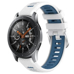 Dây đồng hồ silicone khóa thép thể thao hai màu 22mm, Dành cho Samsung Galaxy Watch3 45mm, Dành cho Samsung Galaxy Watch 46mm, Dành cho Samsung Gear S3 Classic, Dành cho Samsung Gear S3 Frontier