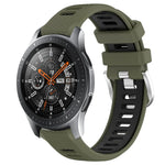 Dây đồng hồ silicone khóa thép thể thao hai màu 22mm, Dành cho Samsung Galaxy Watch3 45mm, Dành cho Samsung Galaxy Watch 46mm, Dành cho Samsung Gear S3 Classic, Dành cho Samsung Gear S3 Frontier