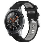 Dây đồng hồ silicone khóa thép thể thao hai màu 22mm, Dành cho Samsung Galaxy Watch3 45mm, Dành cho Samsung Galaxy Watch 46mm, Dành cho Samsung Gear S3 Classic, Dành cho Samsung Gear S3 Frontier