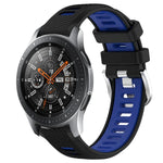 Dây đồng hồ silicone khóa thép thể thao hai màu 22mm, Dành cho Samsung Galaxy Watch3 45mm, Dành cho Samsung Galaxy Watch 46mm, Dành cho Samsung Gear S3 Classic, Dành cho Samsung Gear S3 Frontier