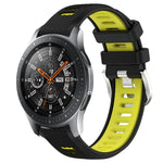 Dây đồng hồ silicone khóa thép thể thao hai màu 22mm, Dành cho Samsung Galaxy Watch3 45mm, Dành cho Samsung Galaxy Watch 46mm, Dành cho Samsung Gear S3 Classic, Dành cho Samsung Gear S3 Frontier