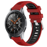 Dây đồng hồ silicone khóa thép thể thao hai màu 22mm, Dành cho Samsung Galaxy Watch3 45mm, Dành cho Samsung Galaxy Watch 46mm, Dành cho Samsung Gear S3 Classic, Dành cho Samsung Gear S3 Frontier