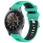 Dây đồng hồ silicone khóa thép thể thao hai màu 22mm, Dành cho Samsung Galaxy Watch3 45mm, Dành cho Samsung Galaxy Watch 46mm, Dành cho Samsung Gear S3 Classic, Dành cho Samsung Gear S3 Frontier