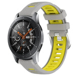 Dây đồng hồ silicone khóa thép thể thao hai màu 22mm, Dành cho Samsung Galaxy Watch3 45mm, Dành cho Samsung Galaxy Watch 46mm, Dành cho Samsung Gear S3 Classic, Dành cho Samsung Gear S3 Frontier