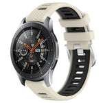 Dây đồng hồ silicone khóa thép thể thao hai màu 22mm, Dành cho Samsung Galaxy Watch3 45mm, Dành cho Samsung Galaxy Watch 46mm, Dành cho Samsung Gear S3 Classic, Dành cho Samsung Gear S3 Frontier
