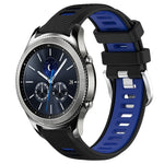 Dây đồng hồ silicone khóa thép thể thao hai màu 22mm, Dành cho Samsung Galaxy Watch3 45mm, Dành cho Samsung Galaxy Watch 46mm, Dành cho Samsung Gear S3 Classic, Dành cho Samsung Gear S3 Frontier